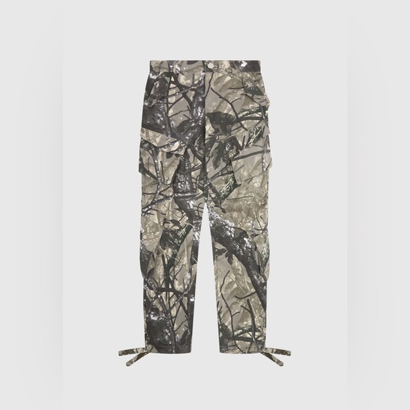 HIGH WAISTED CAMO CARGO PANTS - KHAKI CAMO - Picture 4 of 7
